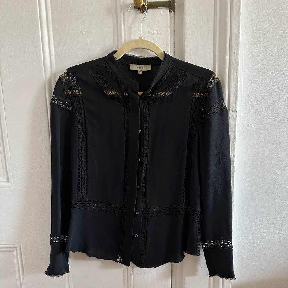 Iro women’s black blouse.  Fitted lovely shape. Good condition.
